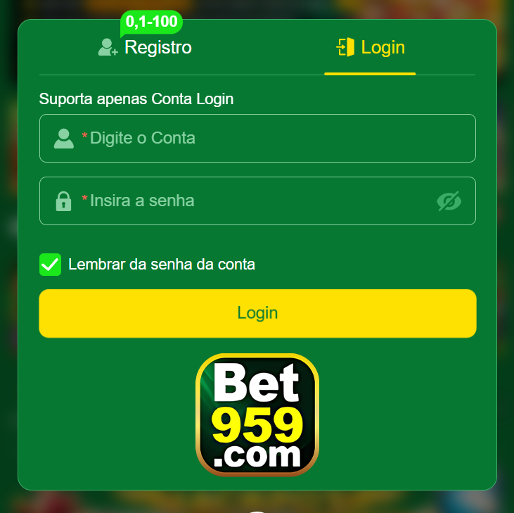 Login confiável na bet959.com